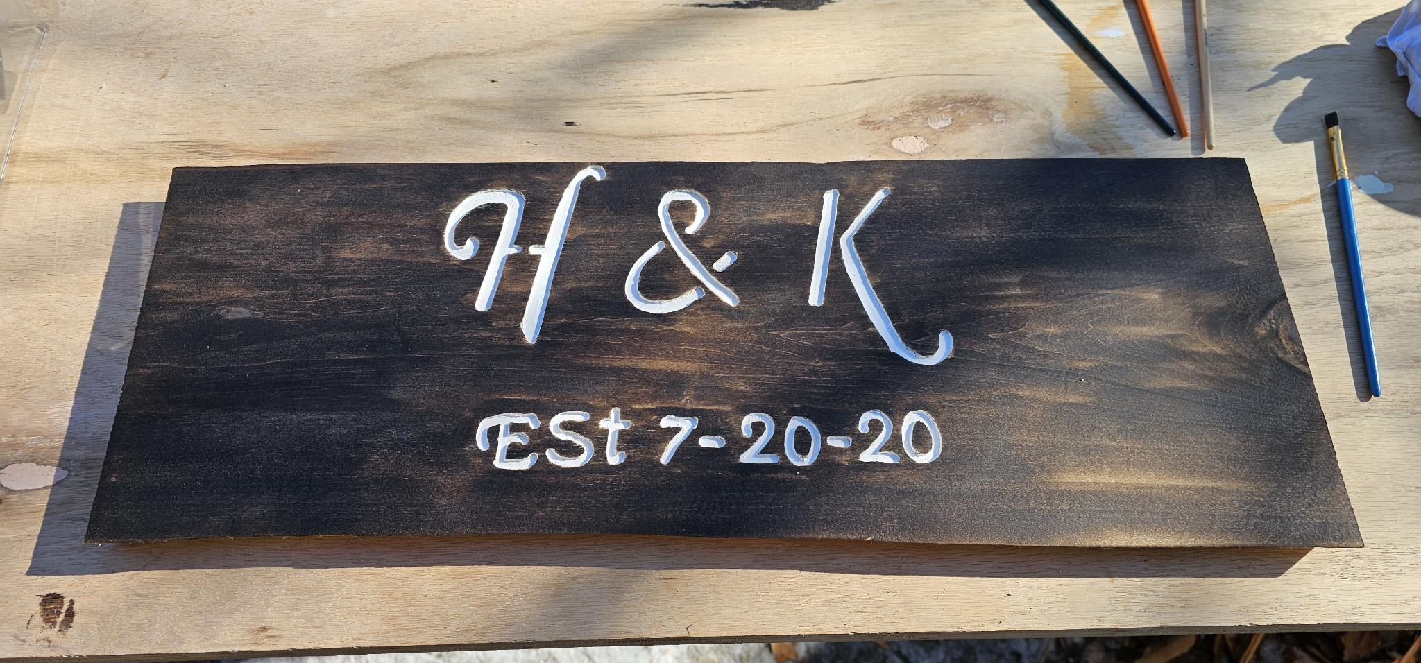 Walnut Welcome Sign — 18"